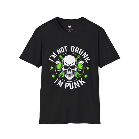 “I’m Not Drunk, I’m Punk” – Custom YupStuff Skull & Beers Graphic Tee