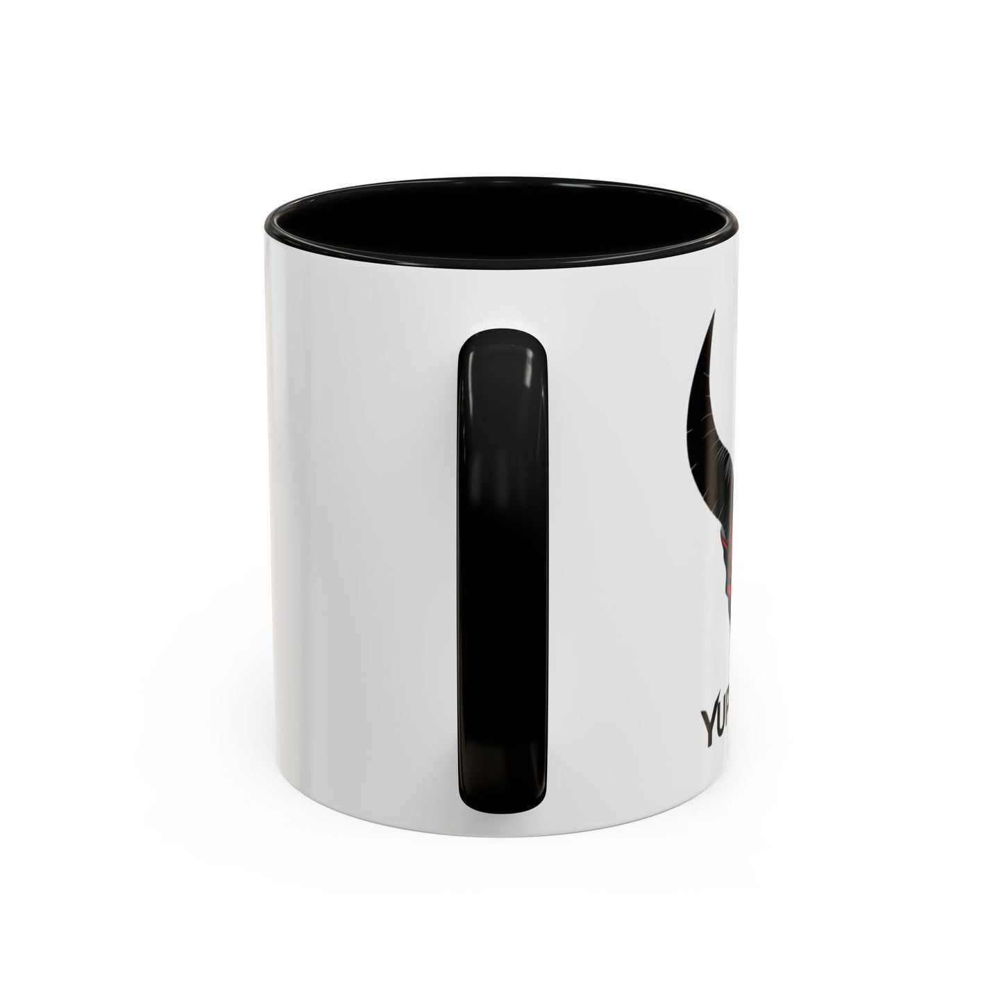 Custom YupStuff Accent Coffee Mug | Unique Gift for Coffee Lovers, Halloween Decor, Office, Home, Funny Mugs, Devil Design