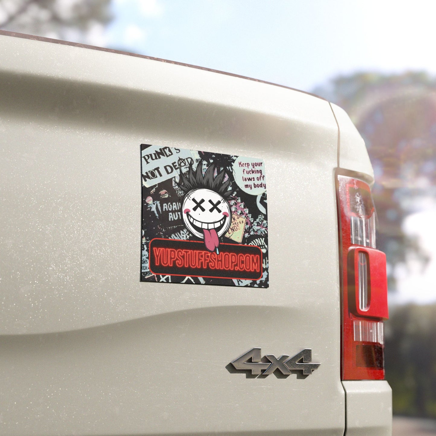 YupStuff Custom car / vehicle magnet, Keep Your F***ing Laws Off My Body, Alternative Style, Car Decor, Gift for Rebels, Road Trip Essentials