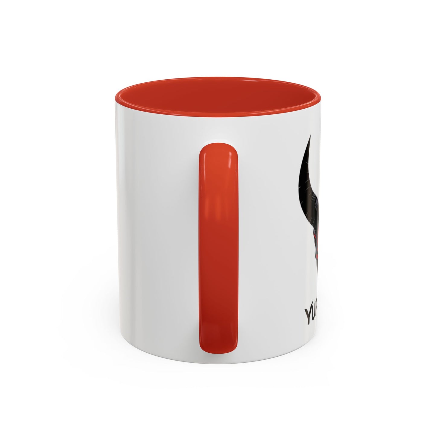 Custom YupStuff Accent Coffee Mug | Unique Gift for Coffee Lovers, Halloween Decor, Office, Home, Funny Mugs, Devil Design