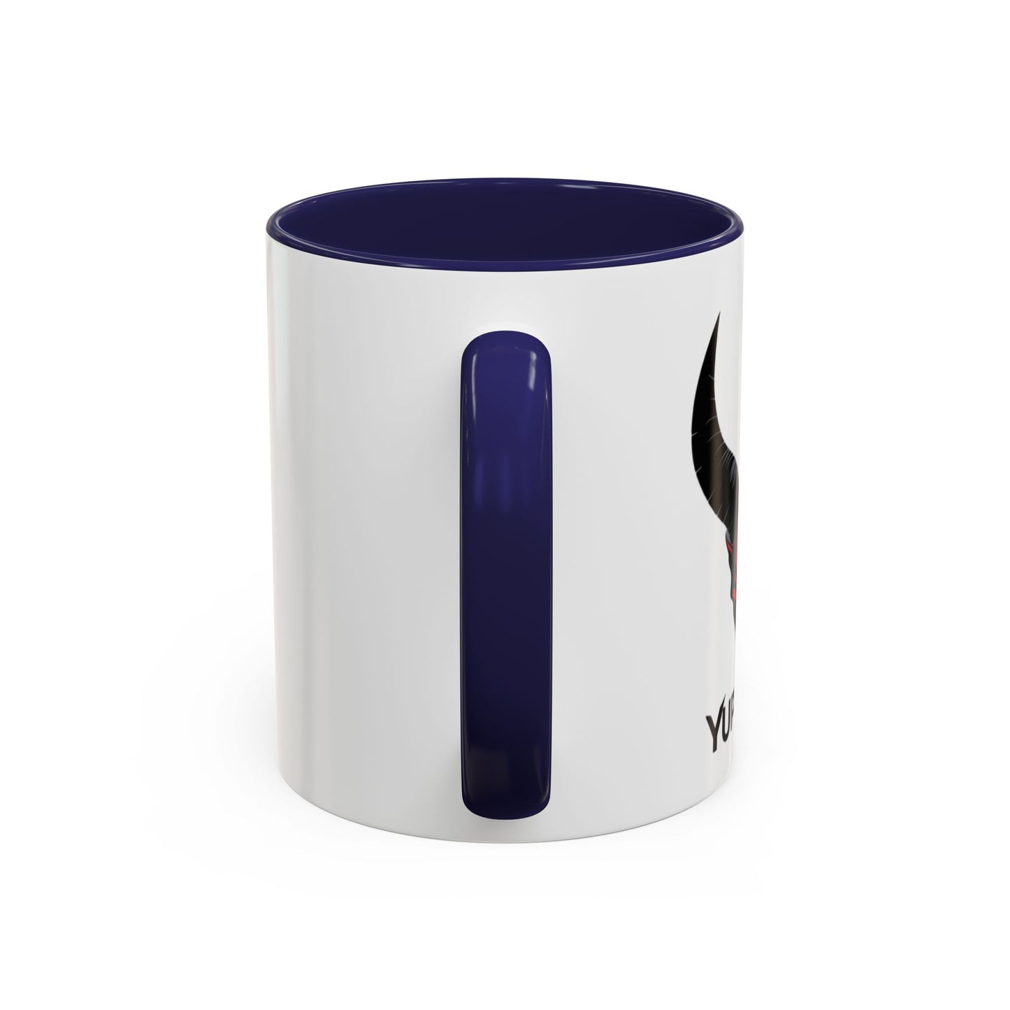 Custom YupStuff Accent Coffee Mug | Unique Gift for Coffee Lovers, Halloween Decor, Office, Home, Funny Mugs, Devil Design