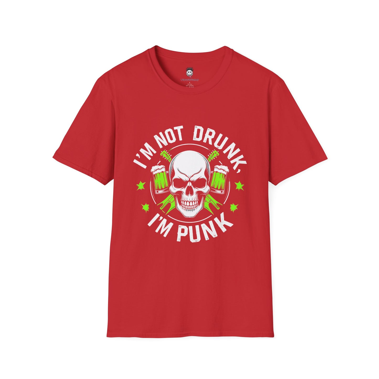 “I’m Not Drunk, I’m Punk” – Custom YupStuff Skull & Beers Graphic Tee