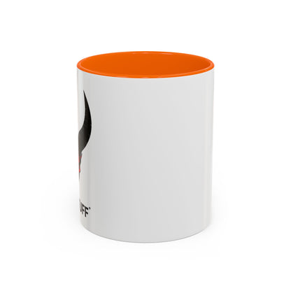 Custom YupStuff Accent Coffee Mug | Unique Gift for Coffee Lovers, Halloween Decor, Office, Home, Funny Mugs, Devil Design